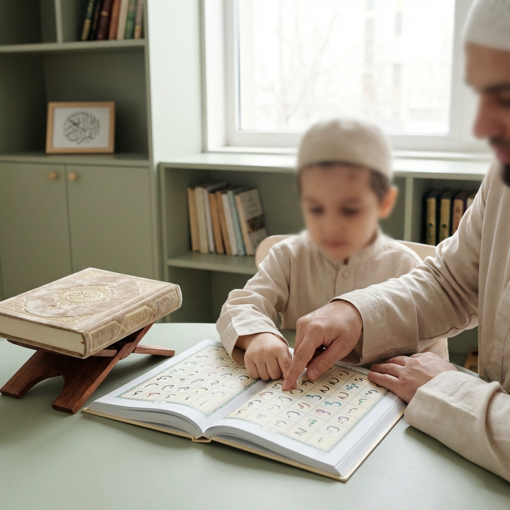 Child Learning Quran